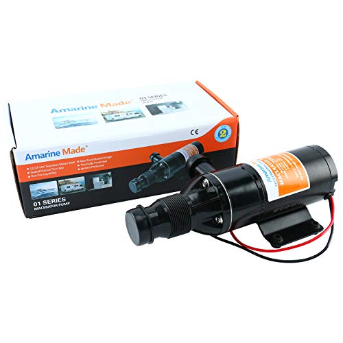 Marine RV Waste Water Pump 12V Self-Priming Anti-Clogging Macerator Pump