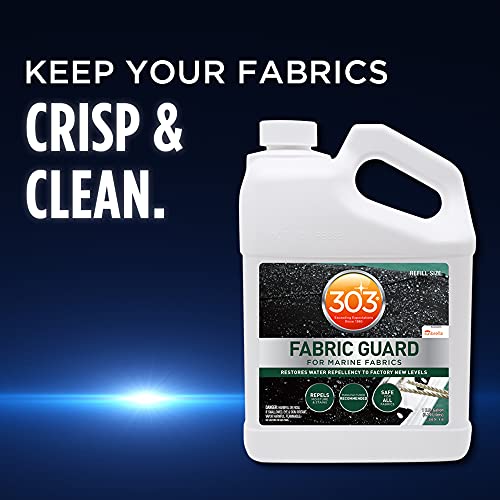 303 Marine Fabric Guard 128 Fl Oz Water Repellent for Boat Canvas & Covers - Lasts 3 Years