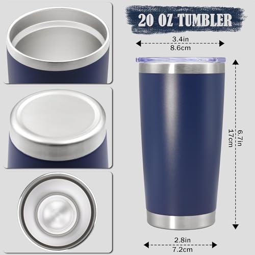 AEPDTD Navy 20oz Insulated Stainless Steel Tumbler with Lid - Pack of 12