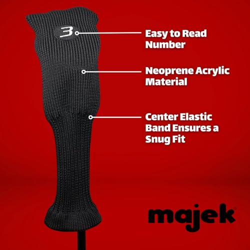 Golf Hybrid Set for Seniors - 3-PW Clubs with Midsize Grips & Headcovers