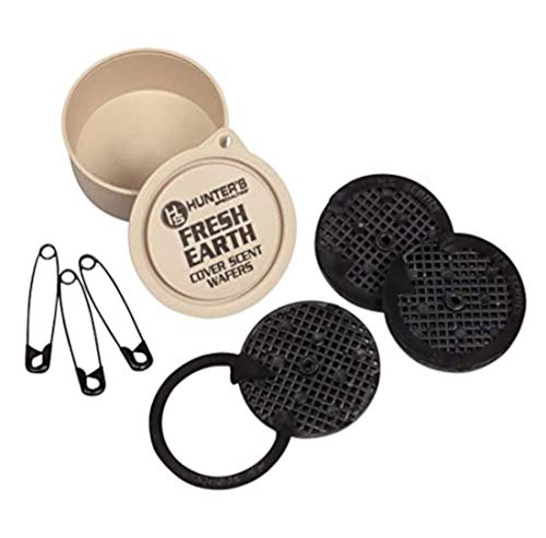 Fresh Earth 6-Pack Scent Wafers for Hunting - Long Lasting Cover Scent, 3 Safety Pins Included