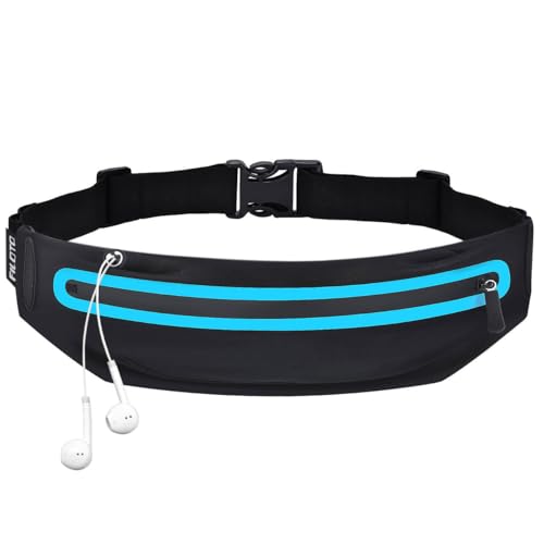 Blue Running Belt Fanny Pack for Men & Women Reflective Waist Pack Adjustable Fitness Bag