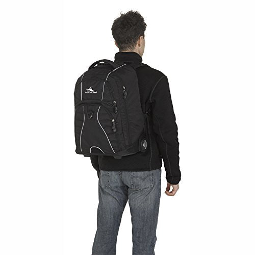 High Sierra Freewheel Wheeled Laptop Backpack - Black, 20.5 x 13.5 x 8-Inch, One Size