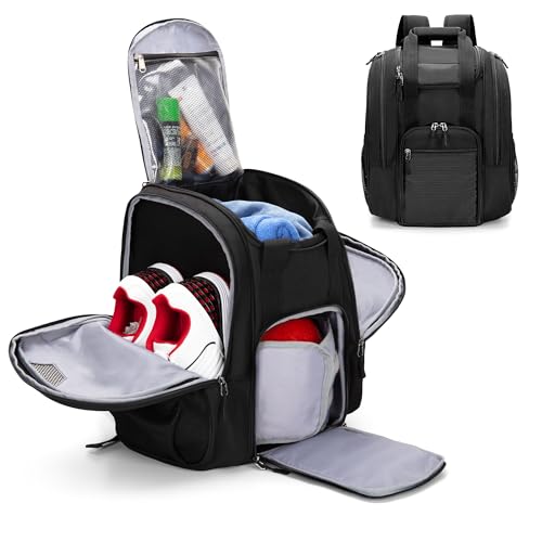 Bowling Ball Backpack with Shoe Compartment and Padded Storage - Fits One Ball
