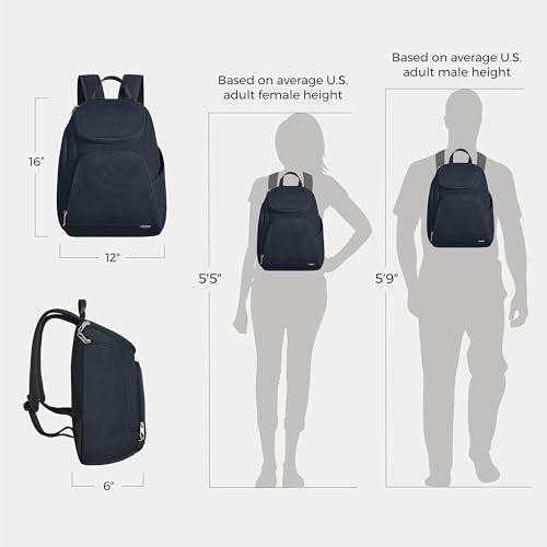 Travelon Anti-Theft Classic Backpack Midnight - RFID & Locking Zippers