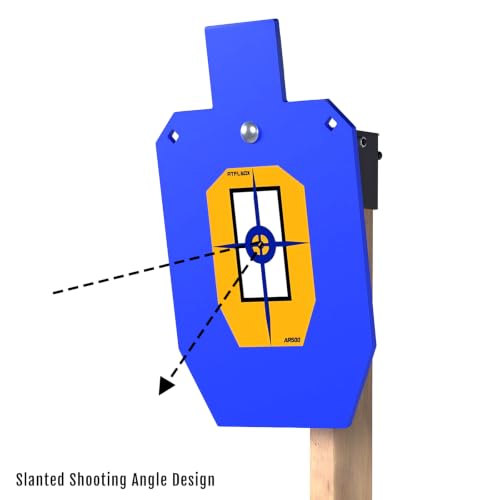 ATFLBOX 1/2 Inch Thick AR500 Steel Shooting Target Stand System with Ground Spikes