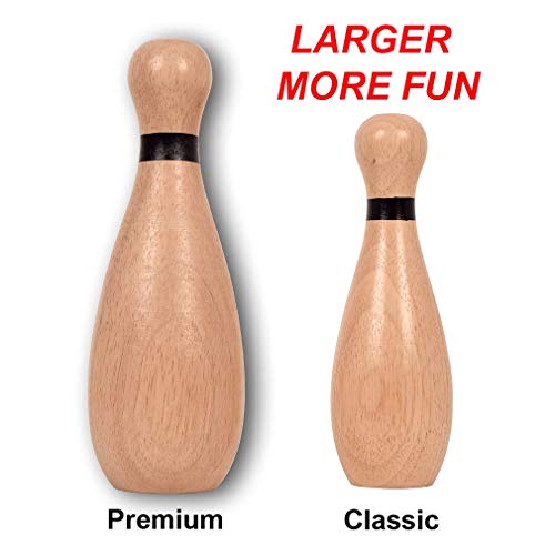 Large Outdoor Lawn Bowling Set with 10 Pins & 2 Balls - Family & Kids Fun Game