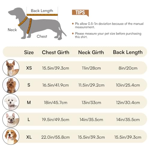 Preferhouse White Vest Dog T-Shirt for Medium Dogs - Striped Bichon Tee
