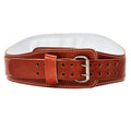 XL Leather Weight Lifting Belt with Double Prong Steel Buckle - Support & Stability