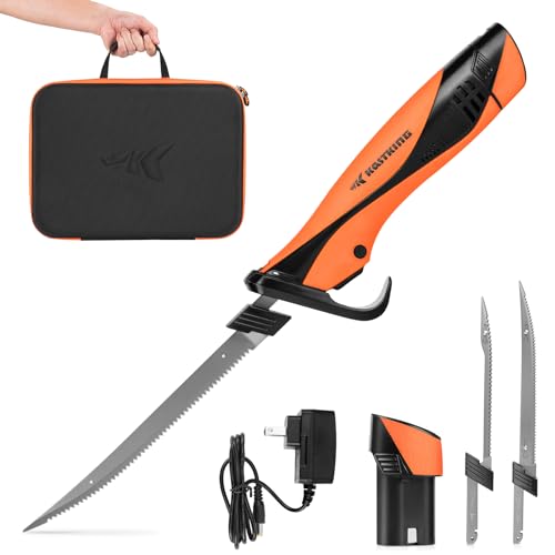 KastKing Speed Demon Pro Lithium Electric Fillet Knife - Angler Pack with 2 Blades & Battery