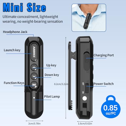 Mini Long Range Walkie Talkies Set for Adults with Earphones & USB-C Charging — 3 Pack