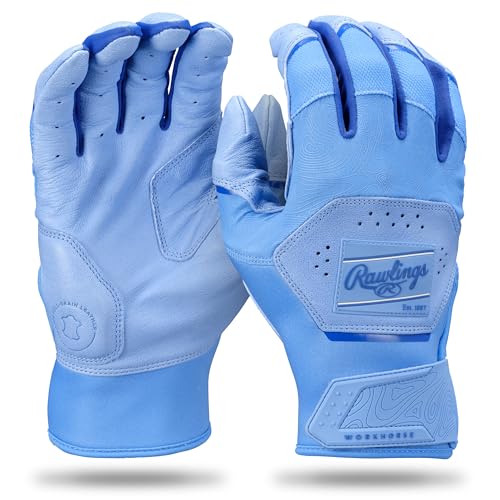 Rawlings Workhorse Baseball Batting Gloves Adult Small Columbia Blue Royal