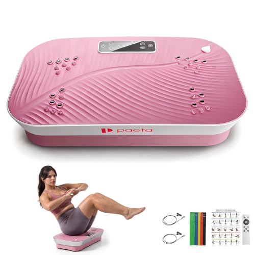 Pink Vibration Plate Exercise Machine for Full-Body Workout & Fat Loss