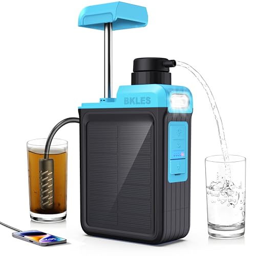 BKLES 3-in-1 Blue Water Filter System for Survival & Emergency Use