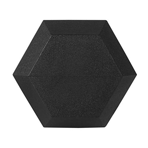 35 lbs Pair Rubber-Coated Hex Dumbbells - Signature Fitness Hand Weights for Home Gym