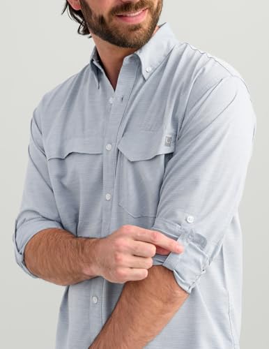 Men's Tide Point Long Sleeve Button-Down Shirt - Large / Quiet Harbor Heather