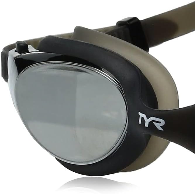 TYR Adult Vesi Swimming Goggles - Mirrored & Non-Mirrored Options, Anti-Fog, Quick Adjust, Wide Peripheral View