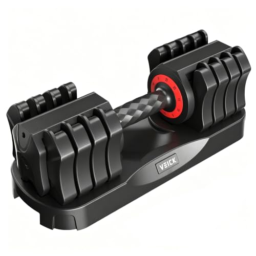 VEICK 25 lb Adjustable Dumbbell Set - Hand Weights for Home Gym, Variation of 25LBS-1PC