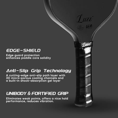 Luzz Pickleball Paddle Cannon - T700 Carbon Fiber Honeycomb Core, Offensive Design
