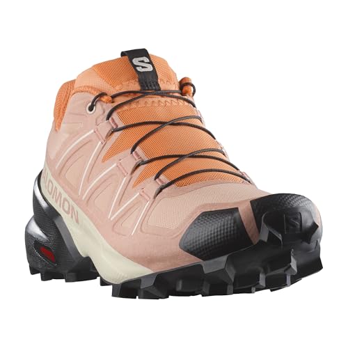 Salomon Women's Speedcross Trail Running Shoes 8.5 Cameo Brown/Black/Bird of Paradise