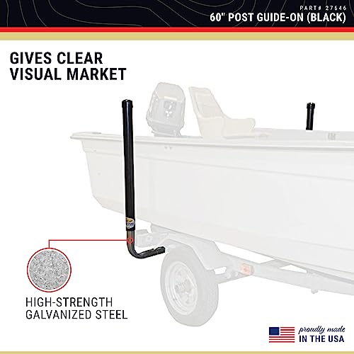 60 Inch Boat Trailer Post Guide-On - Black PVC Boxed Marker for Marine Trailers