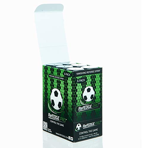 RefEDGE PRO Vanishing Referee Spray 3.2 oz 6-Pack for Soccer Officiating