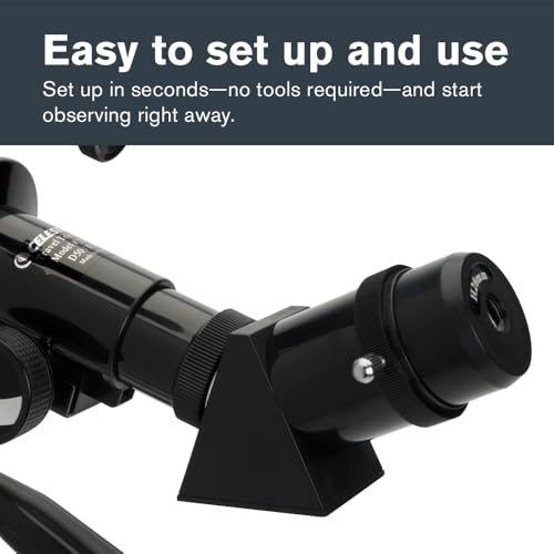 Celestron Travel Scope 50mm Refractor Telescope with Backpack & Tripod – Beginner Astronomy Kit