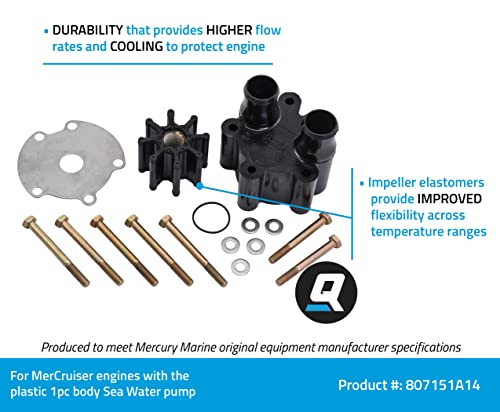 Quicksilver Marine Sea Water Pump Body Kit for MerCruiser Engines Replacement
