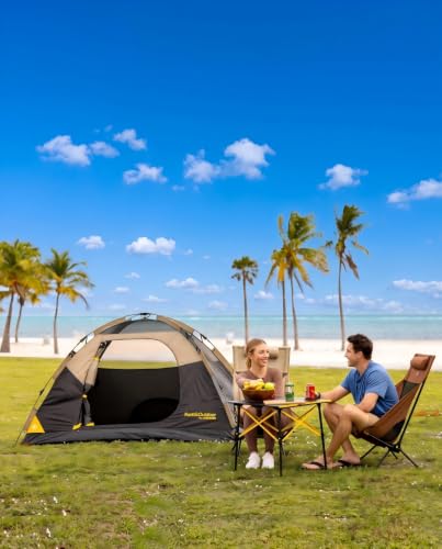 Camping Table 23.1 x 22.9 Inches Portable Folding Aluminum Top with Carry Bag