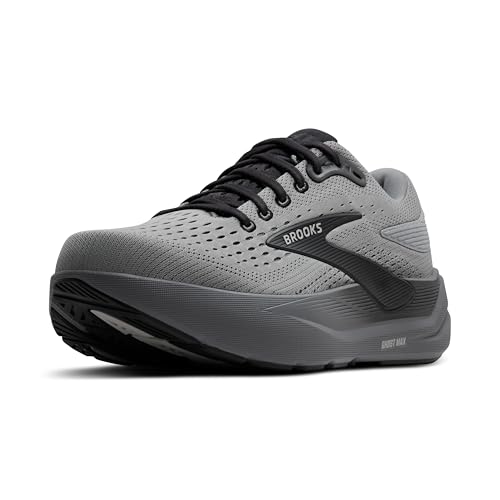 Brooks Men’s Ghost Max 3 Running Shoe - Primer Grey/Ebony, Size 10