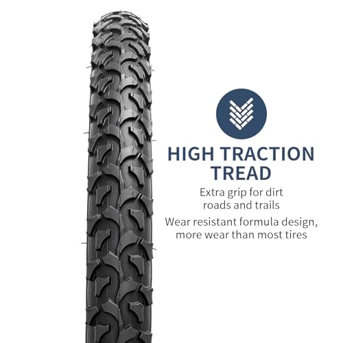 20x1.95 Bike Tires with Tubes & Tire Levers - Mountain & Off-Road Use