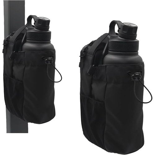 YOXCAN Magnetic Gym Bag Strong Magnetic Water Bottle Carrier Holder Durable Waterproof Fitness Organizer Workout Bag Gym Magnetic Accessories Bag Sleeve for Men Women (Black)