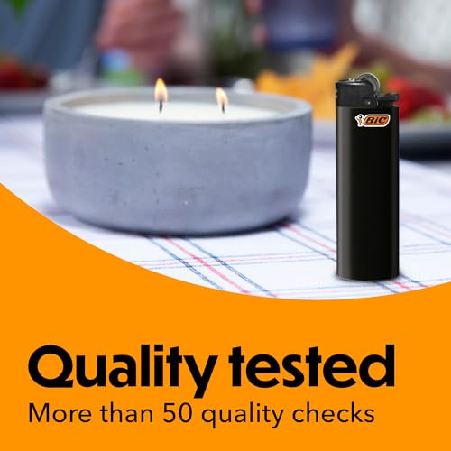 BIC Maxi Pocket Lighters Black 50-Count Tray | Long-Lasting Safety Gas Lighters