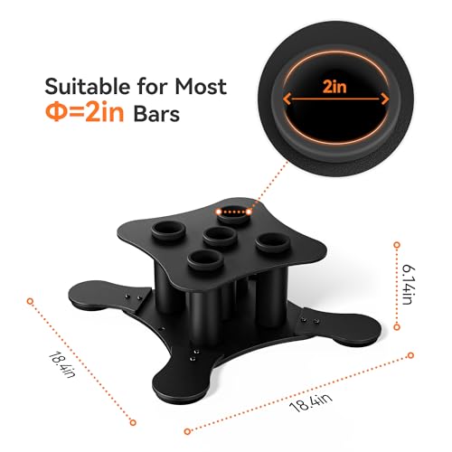 Vertical Barbell Storage Rack - 5-Bar Floor Stand for Gym & Home