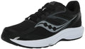 Men's Saucony Cohesion 17 Running Shoes - Black and White, Size 11