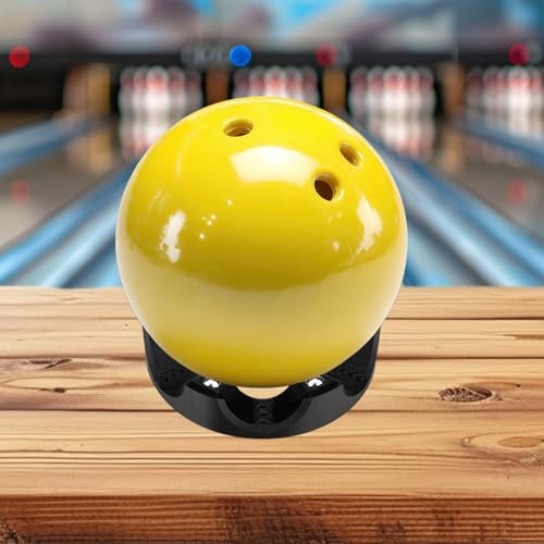 Bowling Ball Rotating Display Stand with Cleaning Cloth & Shammy Pad