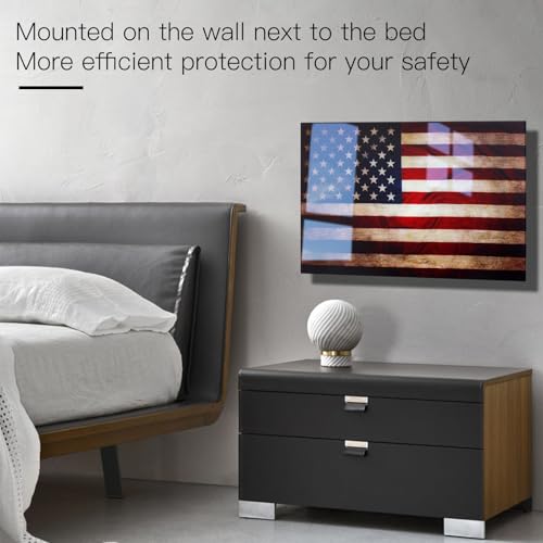 American Flag Wall Gun Safe Disguised Biometric Hidden Pistol Storage - 18.8 Inch