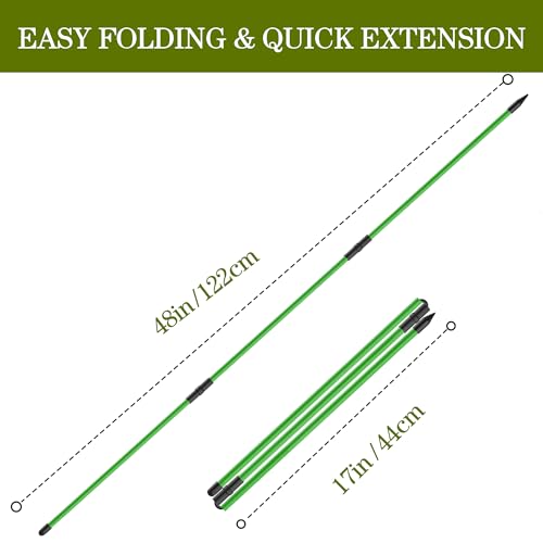 Golf Alignment Sticks Set - 2 Pack 48 Inch Swing & Putting Aid with Green Variation