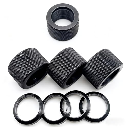 4 Pack Steel Thread Protectors 5/8-24 with Crush Washers for .308 LR308