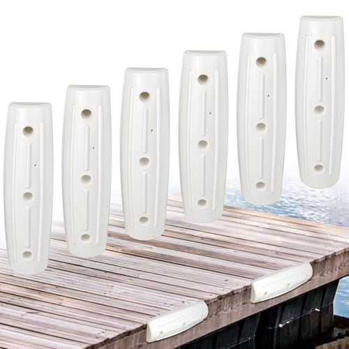 White Boat Dock Bumpers 6 Pack - Soft UV-Resistant Marine Fender for Docking