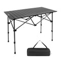 Byliable Black Folding Camping Table 36.8"L x 21.9"W Adjustable Height Lightweight