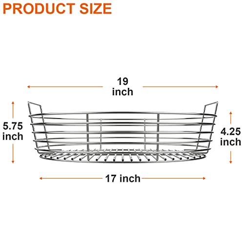 Charcoal Ash Basket for X-Large Big Green Egg Grill - Silver Variation