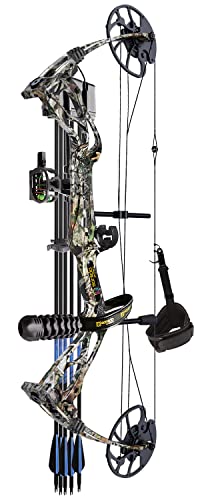 Sanlida Dragon X8 RTH Camo Pro Compound Bow Package - Adjustable 18-31", 0-70 lbs, 310 fps, No Bow Press Needed