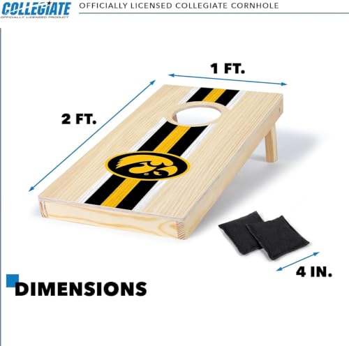 Iowa Hawkeyes Travel Cornhole Set - Portable 1'x2' NCAA Official Game