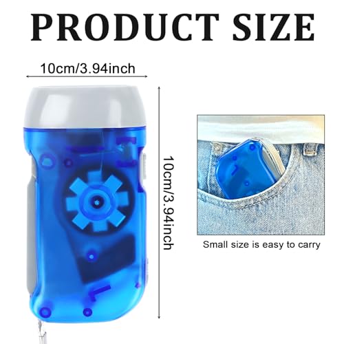 60 Pcs Hand Crank LED Flashlights - Emergency Portable Safety Lights for Camping Hiking