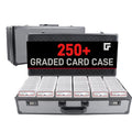 6 Row PSA Graded Card Storage Case Black-White Carbon Fiber - Sports Card Organizer