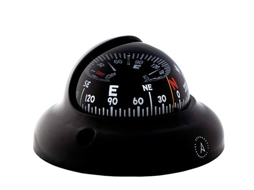 Autonautic - Surface Mount Compass - C3001 - Suited for Use Kayak in a Rib or Dinghy - 2 1/3" Dial Black - Made in Europe