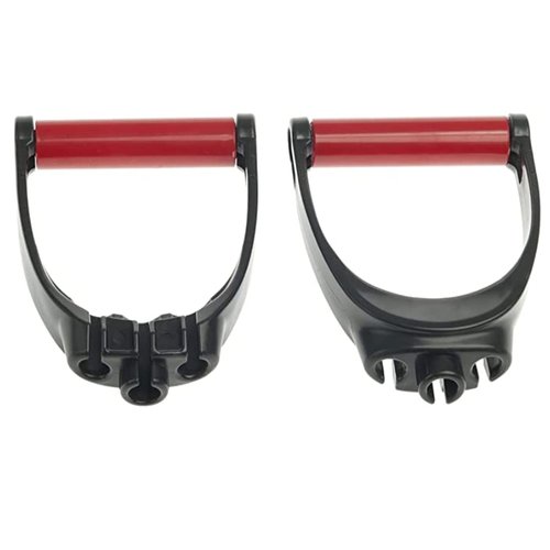 Lifeline Triple Grip Handles Fit Up to Three Resistance Cables for Continuous Muscle Tension Training , Black/Red