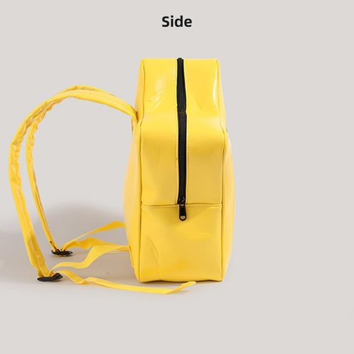 Vobomo Yellow Star Kawaii Backpack PU Leather Ita Bag Backpack Y2k Shoulder Bag Aesthetic Cute Backpack (Yellow)