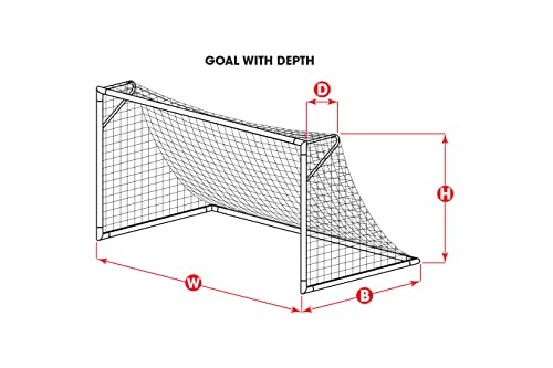 Kwik Goal 3mm Twisted Soccer Net White - 7'H x 21'W for Soccer Goals